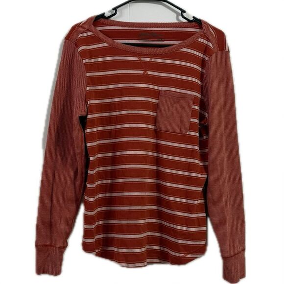 Eddie Bauer Red and White Long Sleeve Tee - Picture 1 of 4